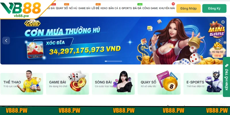 Khám phá 4 sảnh chơi không nên bỏ lỡ tại thương hiệu cá cược VB88