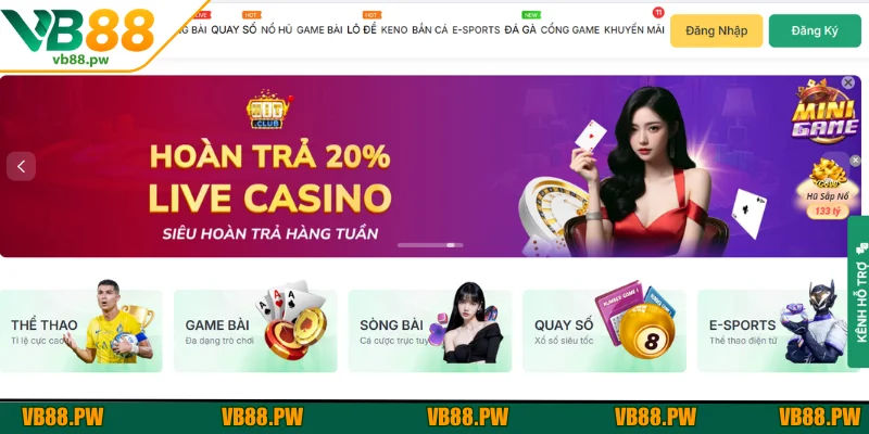 Sân chơi VB88 sở hữu rất nhiều ưu điểm nổi bật trên thị trường
